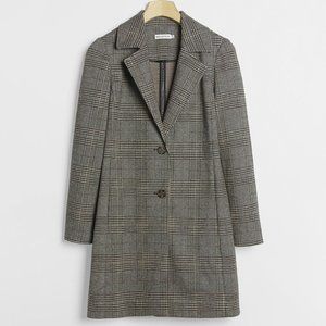 Anthropologie Gray Plaid Blazer